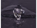 Stylischer Silberring offen