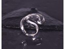 Stylischer Silberring offen