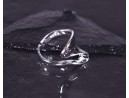 Stylischer Silberring offen