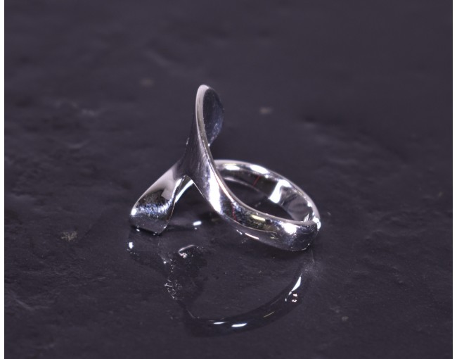 Stylischer Silberring offen