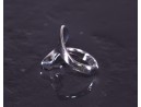 Stylischer Silberring offen