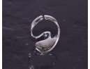 Stylischer Silberring offen