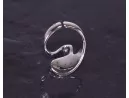 Stylischer Silberring offen