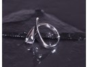 Stylischer Silberring offen