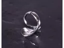 Stylischer Silberring offen