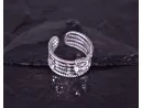 Vintage Silberring mit mehreren verzierten Ebenen