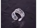 Vintage Silberring mit mehreren verzierten Ebenen
