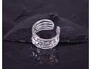 Vintage Silberring mit mehreren verzierten Ebenen