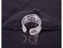 Vintage Silberring mit mehreren verzierten Ebenen