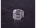 Vintage Silberring mit mehreren verzierten Ebenen