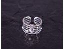 Vintage Silberring mit mehreren verzierten Ebenen