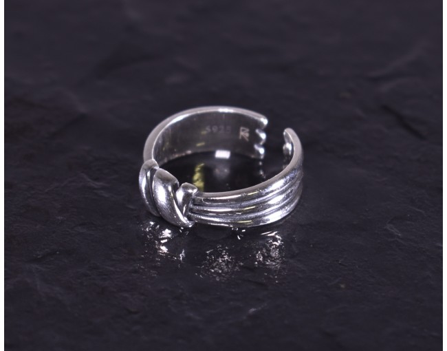Vintage Silberring mit Seilknotenoptik