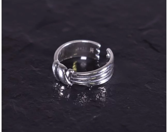 Vintage Silberring mit Seilknotenoptik