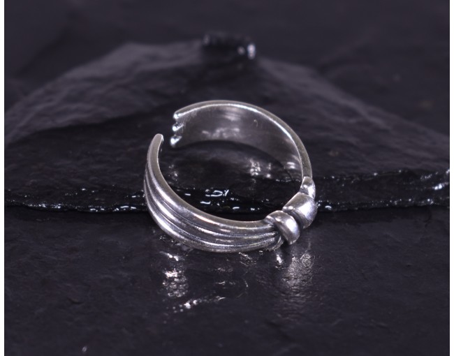 Vintage Silberring mit Seilknotenoptik