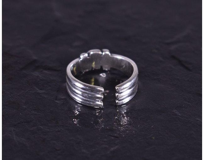 Vintage Silberring mit Seilknotenoptik