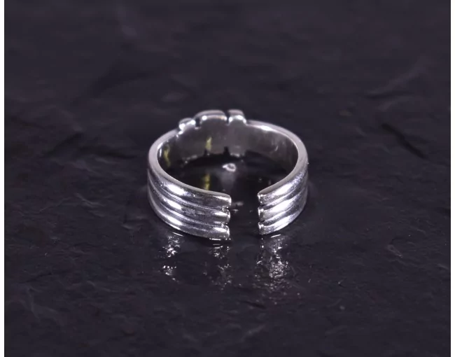Vintage Silberring mit Seilknotenoptik