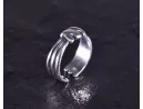 Vintage Silberring mit Seilknotenoptik