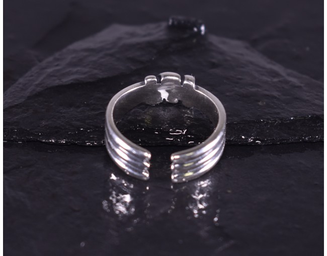 Vintage Silberring mit Seilknotenoptik