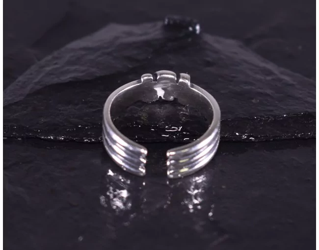 Vintage Silberring mit Seilknotenoptik