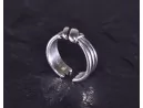 Vintage Silberring mit Seilknotenoptik