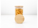 Runde Vorratsgläser mit Bambusdeckel einzeln