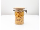 Runde Vorratsgläser mit Bambusdeckel einzeln