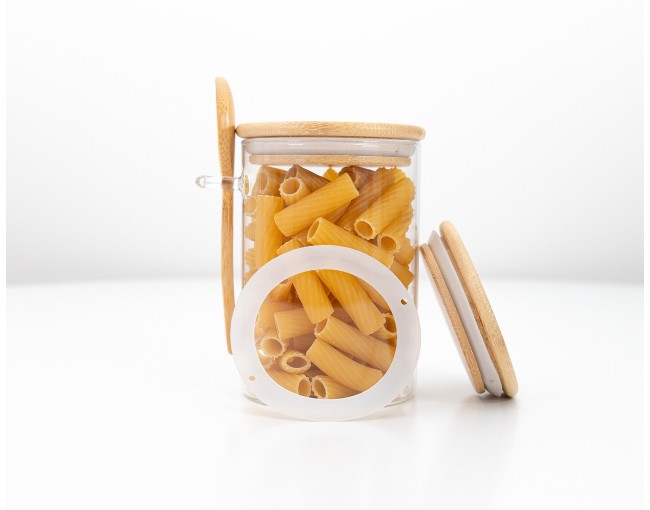 Ersatzteile für Vorratsgläser mit Bambusdeckel und Löffel rund