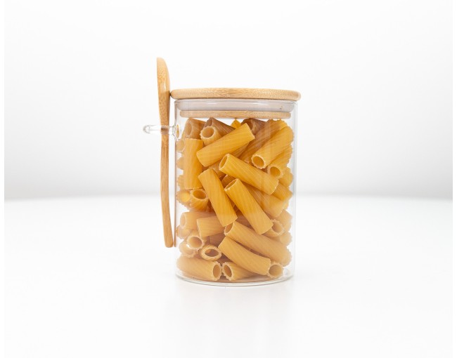 Ersatzteile für Vorratsgläser mit Bambusdeckel und Löffel rund